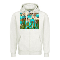 Oatmeal Heather cactus turquoise leopard cowhide tumbler rana Zipper Hoodie - RanaPortraitStore