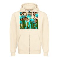 Sandshell cactus turquoise leopard cowhide tumbler rana Zipper Hoodie - RanaPortraitStore