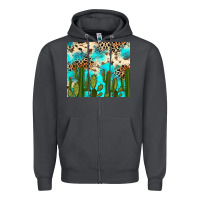 Smoke cactus turquoise leopard cowhide tumbler rana Zipper Hoodie - RanaPortraitStore