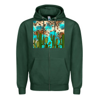 Sports Green cactus turquoise leopard cowhide tumbler rana Zipper Hoodie - RanaPortraitStore
