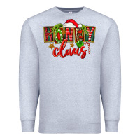 Heather Grey christmas honey claus Premium Sweatshirt - FaDigitalArtStudio