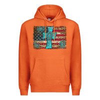 Carrot flag and turquoise cross Premium Hoodie - AdoDesignShop