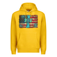 Lemon flag and turquoise cross Premium Hoodie - AdoDesignShop