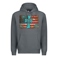 Rock flag and turquoise cross Premium Hoodie - AdoDesignShop