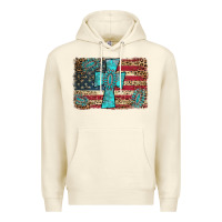 Sandshell flag and turquoise cross Premium Hoodie - AdoDesignShop