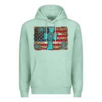 Seafoam flag and turquoise cross Premium Hoodie - AdoDesignShop