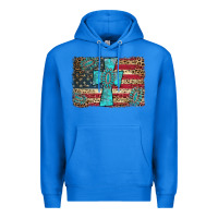 True Royal flag and turquoise cross Premium Hoodie - AdoDesignShop