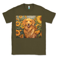 Army Green golden retriever Classic Tee - Unal Design