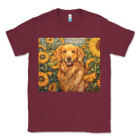 Burgundy golden retriever Classic Tee - Unal Design
