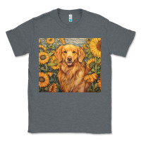 Charcoal Heather golden retriever Classic Tee - Unal Design