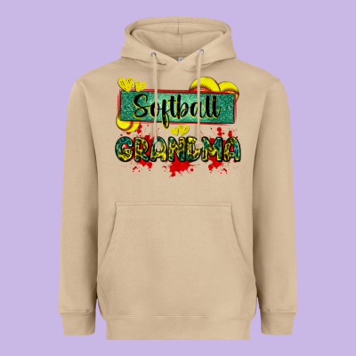 Softball Grandma With Leopard Heavyweight Hoodie Designed By Zillion Design Studio