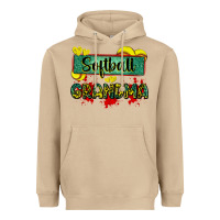 Mushroom softball grandma with leopard Heavyweight Hoodie - Zillion Design Studio