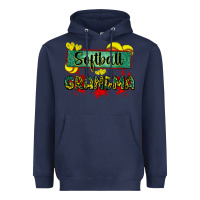 Navy softball grandma with leopard Heavyweight Hoodie - Zillion Design Studio