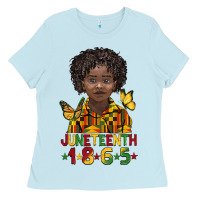 Baby Blue juneteenth 1865 black boy Ladies Tee - BarkalooDesign
