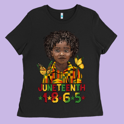 Juneteenth 1865 Black Boy Ladies Tee Designed By Barkaloodesign