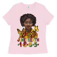 Bubblegum Pink juneteenth 1865 black boy Ladies Tee - BarkalooDesign