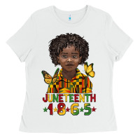 White juneteenth 1865 black boy Ladies Tee - BarkalooDesign