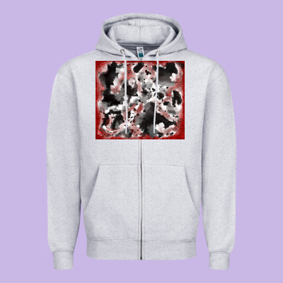 Zipper Hoodie cowhide glitter tooled leather