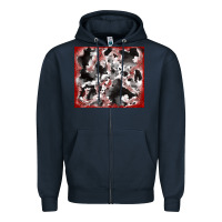 Navy cowhide glitter tooled leather Zipper Hoodie - RanaPortraitStore