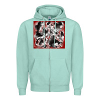 Seafoam cowhide glitter tooled leather Zipper Hoodie - RanaPortraitStore