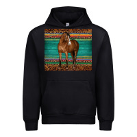 Black western horse serape  leather leopard Urban Hoodie - BarkalooDesign