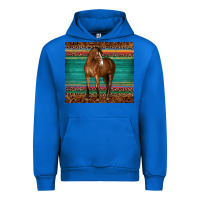 Cobalt western horse serape  leather leopard Urban Hoodie - BarkalooDesign