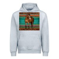 Heather Grey western horse serape  leather leopard Urban Hoodie - BarkalooDesign