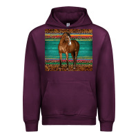 Mauve Wine western horse serape  leather leopard Urban Hoodie - BarkalooDesign