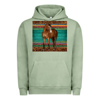 Pigment Oil Green western horse serape  leather leopard Urban Hoodie - BarkalooDesign