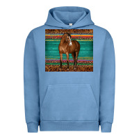 Pigment Pebble Blue western horse serape  leather leopard Urban Hoodie - BarkalooDesign