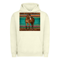 Pigment Pistachio western horse serape  leather leopard Urban Hoodie - BarkalooDesign