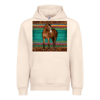 Sandshell western horse serape  leather leopard Urban Hoodie - BarkalooDesign