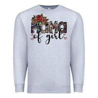 Heather Grey mama of girl Premium Sweatshirt - SublimationCraftShop