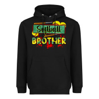 Black softball brother Heavyweight Hoodie - Zillion Design Studio