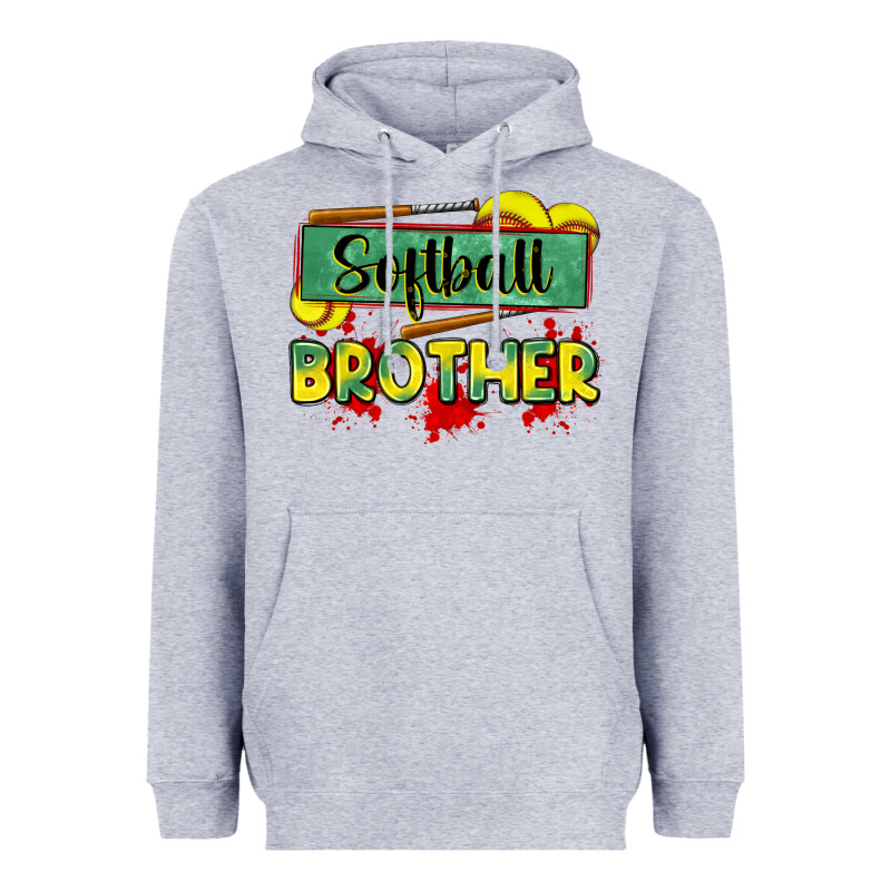 Softball Brother Heavyweight Hoodie by Zillion Design Studio | Teevron