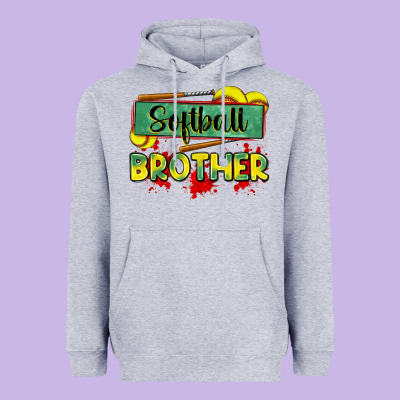 Softball Brother Heavyweight Hoodie Designed By Zillion Design Studio