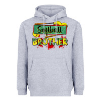 Heather Grey softball brother Heavyweight Hoodie - Zillion Design Studio
