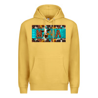Antique Gold mama holstein cow license plate Premium Hoodie - Artiststas
