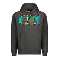 Charcoal Heather mama holstein cow license plate Premium Hoodie - Artiststas