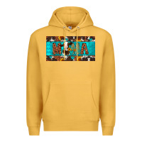 Mustard mama holstein cow license plate Premium Hoodie - Artiststas