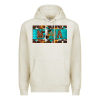 Oatmeal Heather mama holstein cow license plate Premium Hoodie - Artiststas