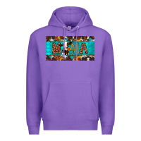 Purple mama holstein cow license plate Premium Hoodie - Artiststas
