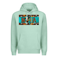 Seafoam mama holstein cow license plate Premium Hoodie - Artiststas