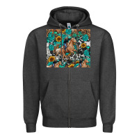 Charcoal Heather cowgirl sunflower turquoise Zipper Hoodie - RanaPortraitStore