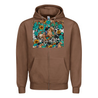 Chestnut cowgirl sunflower turquoise Zipper Hoodie - RanaPortraitStore