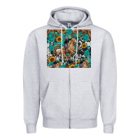 Heather Grey cowgirl sunflower turquoise Zipper Hoodie - RanaPortraitStore