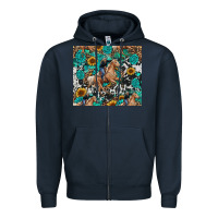 Navy cowgirl sunflower turquoise Zipper Hoodie - RanaPortraitStore