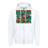 White cowgirl sunflower turquoise Zipper Hoodie - RanaPortraitStore