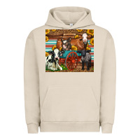 Pigment French Oak Farm Animals On An Old Wagon Urban Hoodie - LillyAllenDesigns