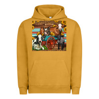 Pigment Peanut Butter Farm Animals On An Old Wagon Urban Hoodie - LillyAllenDesigns